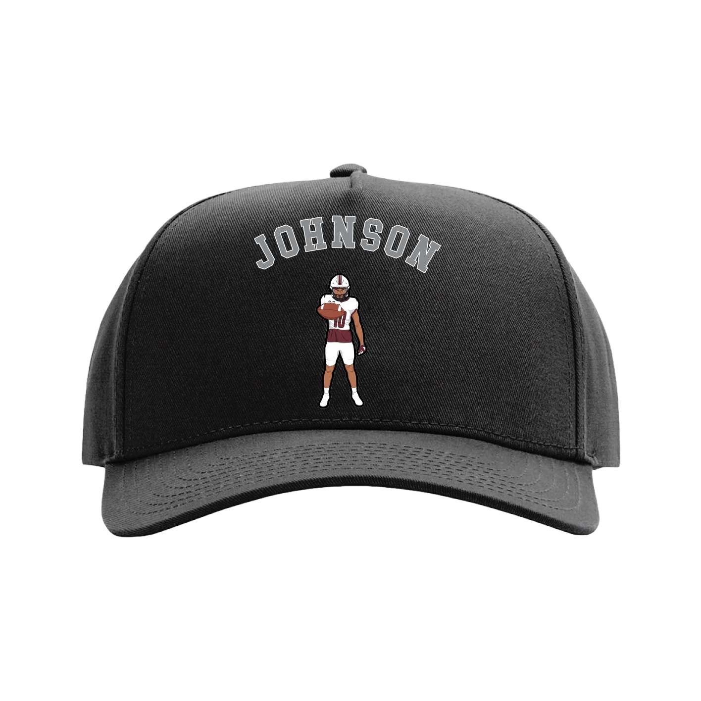 Full Fabric Five-Panel Champ Cap — Shirsey Arch in Black