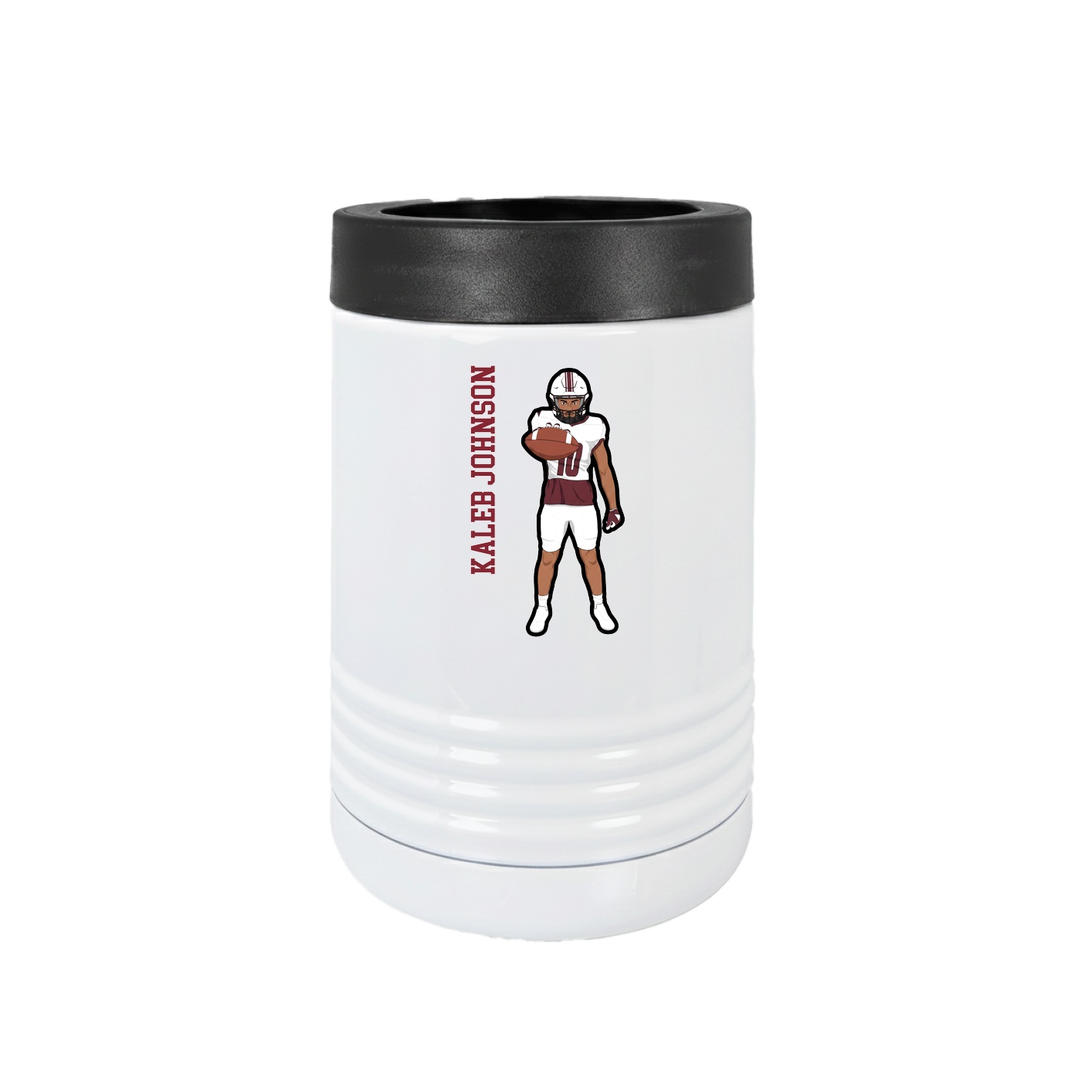Beverage Holder — Name Vertical in White