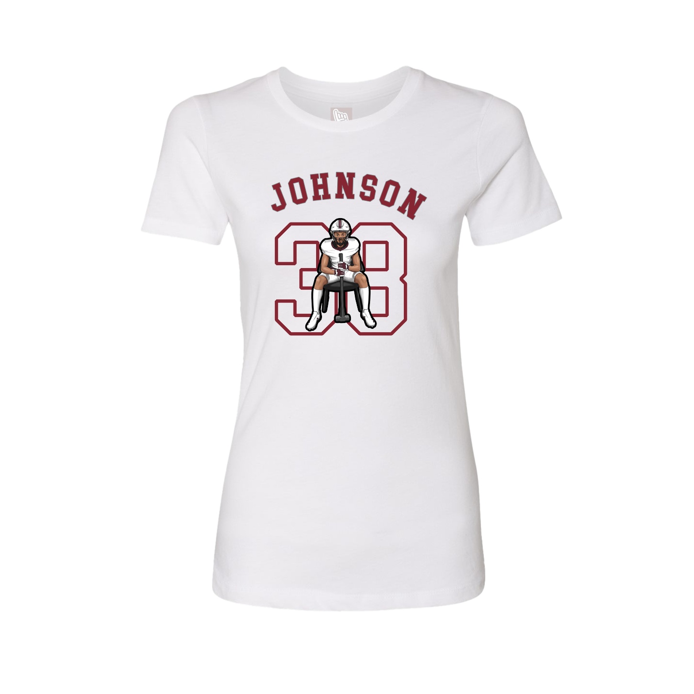 Fitted Women's Tee — Shirsey Arch in White