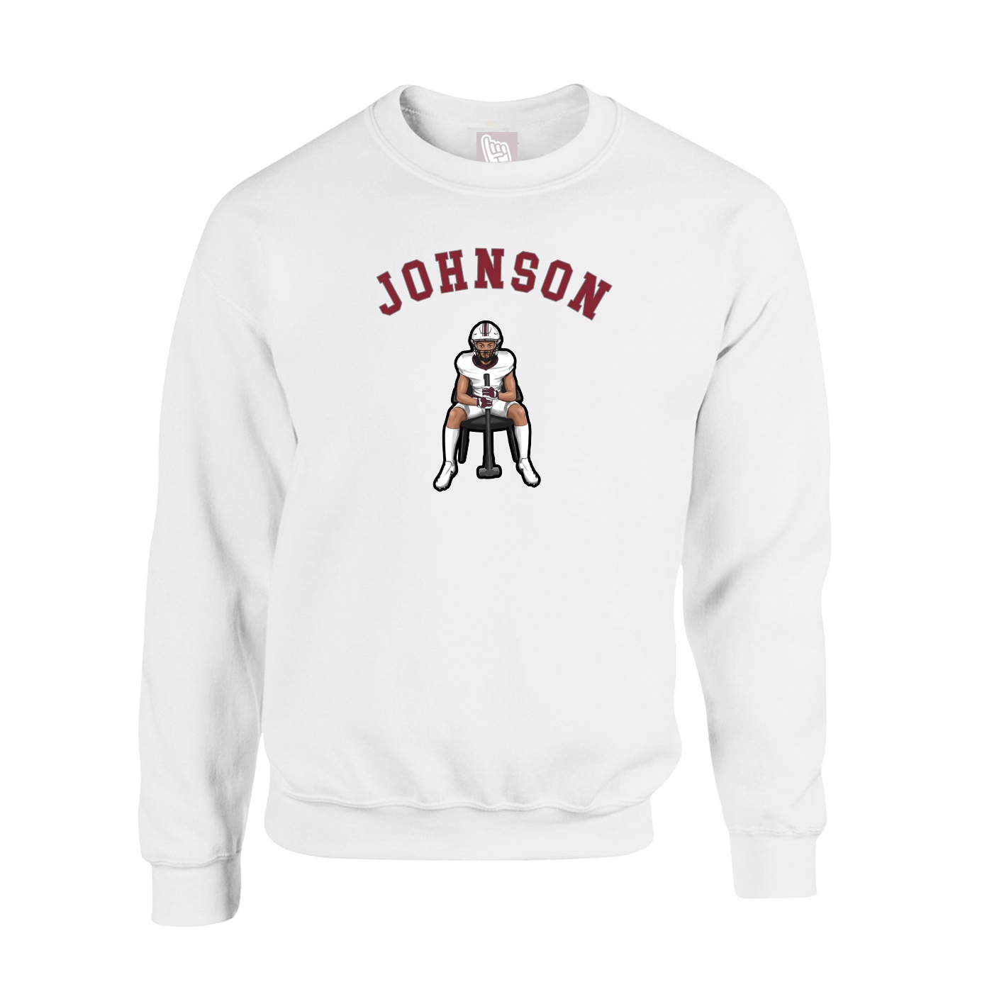 Fleece Crew — Shirsey Arch in White