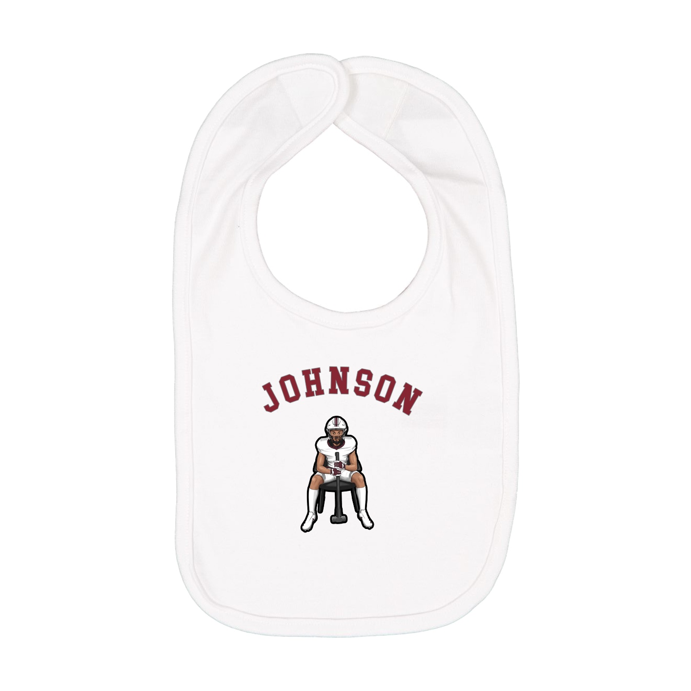 Infant Bib — Shirsey Arch in White