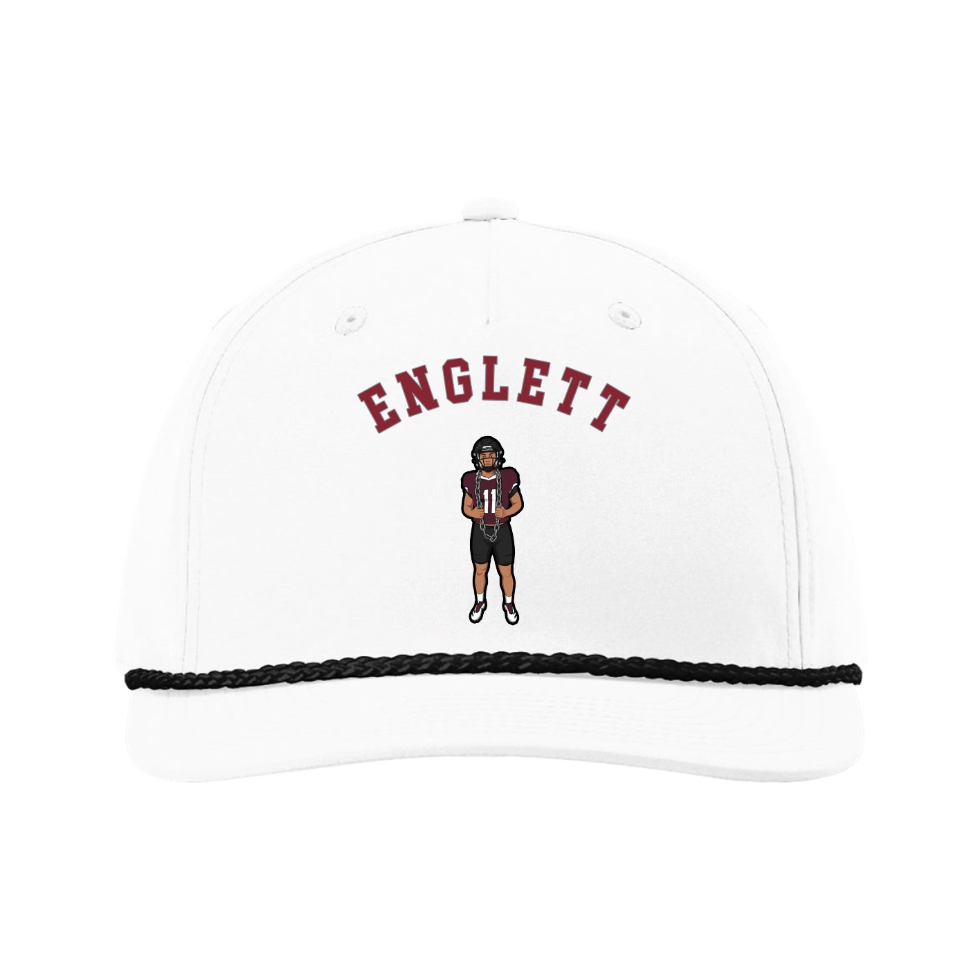 Five-Panel Classic Rope Cap — Shirsey Arch in White