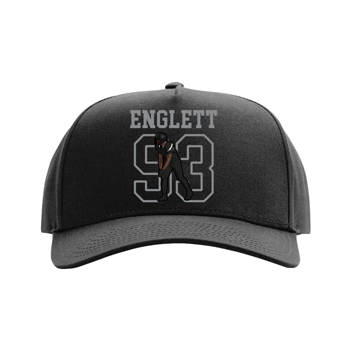 Full Fabric Five-Panel Champ Cap — Shirsey in Black