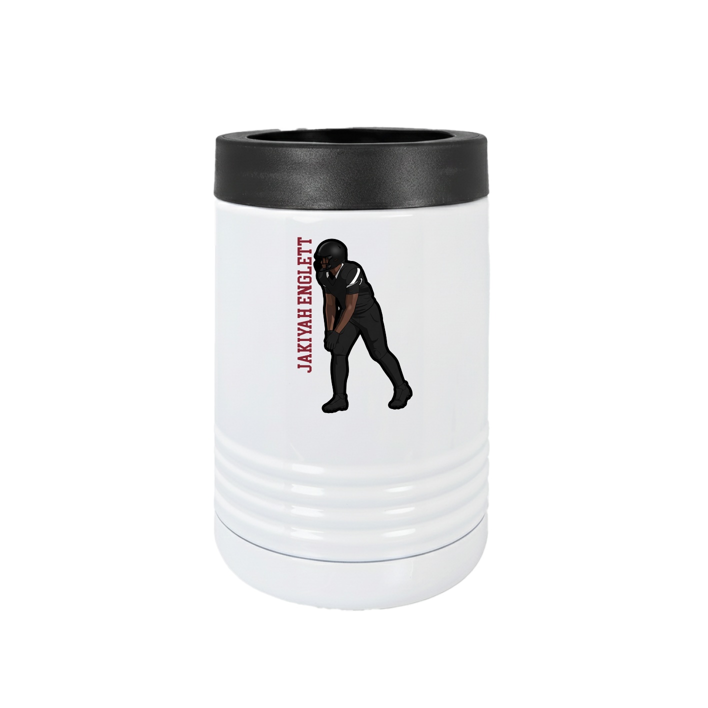 Beverage Holder — Name Vertical in White