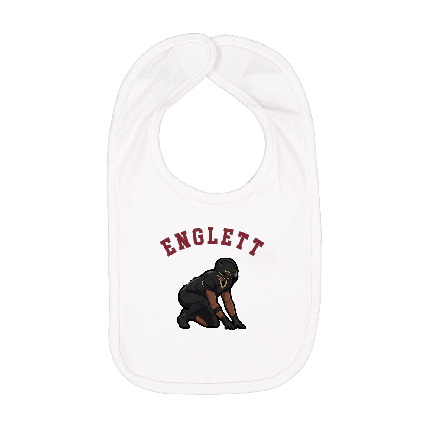 Infant Bib — Shirsey Arch in White