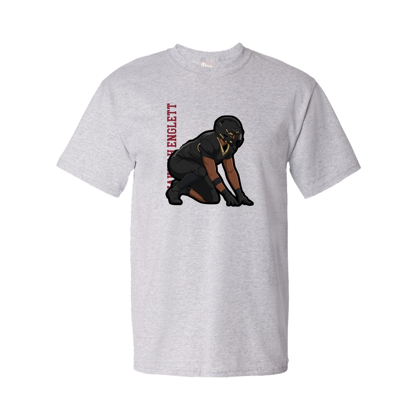 Tee — Name Vertical in Grey