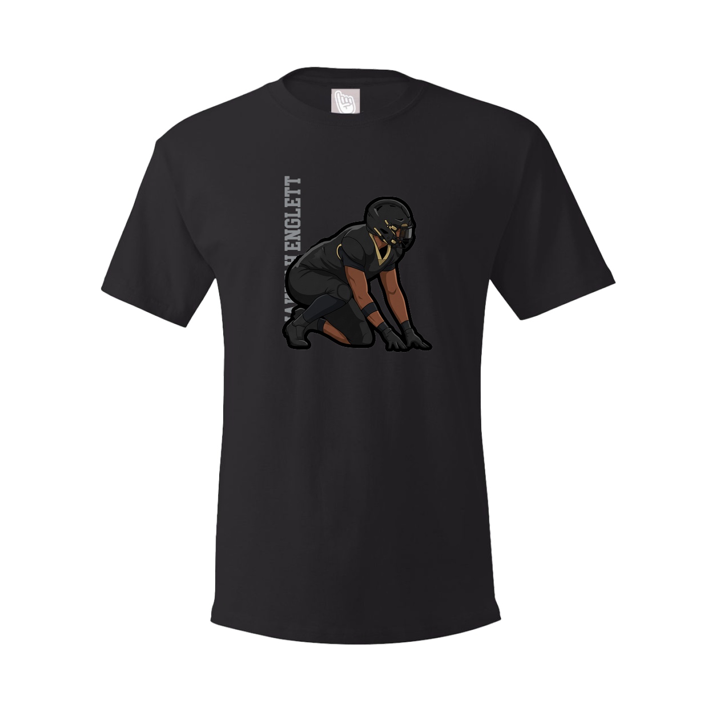 Youth Tee — Name Vertical in Black
