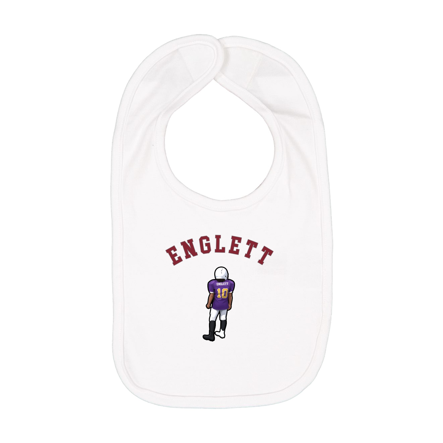 Infant Bib — Shirsey Arch in White