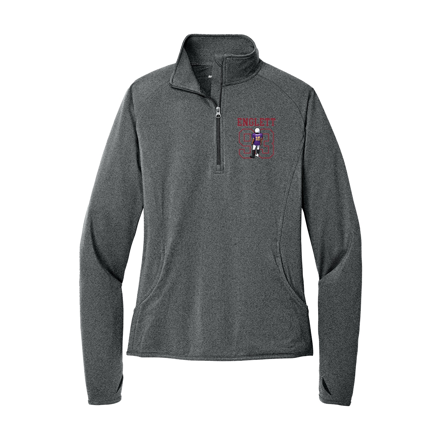 Women's Q-Zip Pullover — Shirsey in Grey
