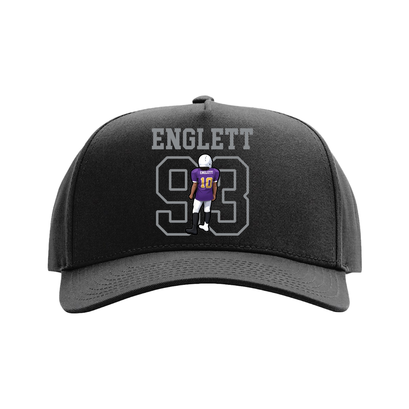 Full Fabric Five-Panel Champ Cap — Shirsey in Black