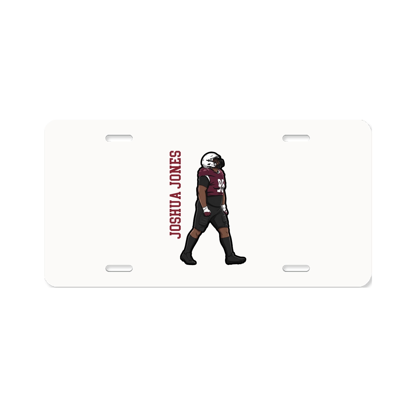 License Plate — Name Vertical in Classic