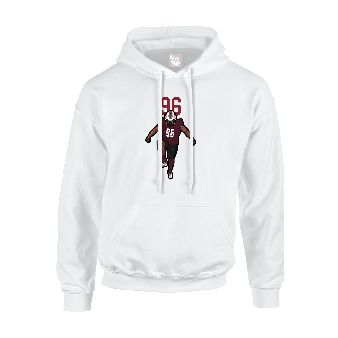Hoodie — Number Top in White