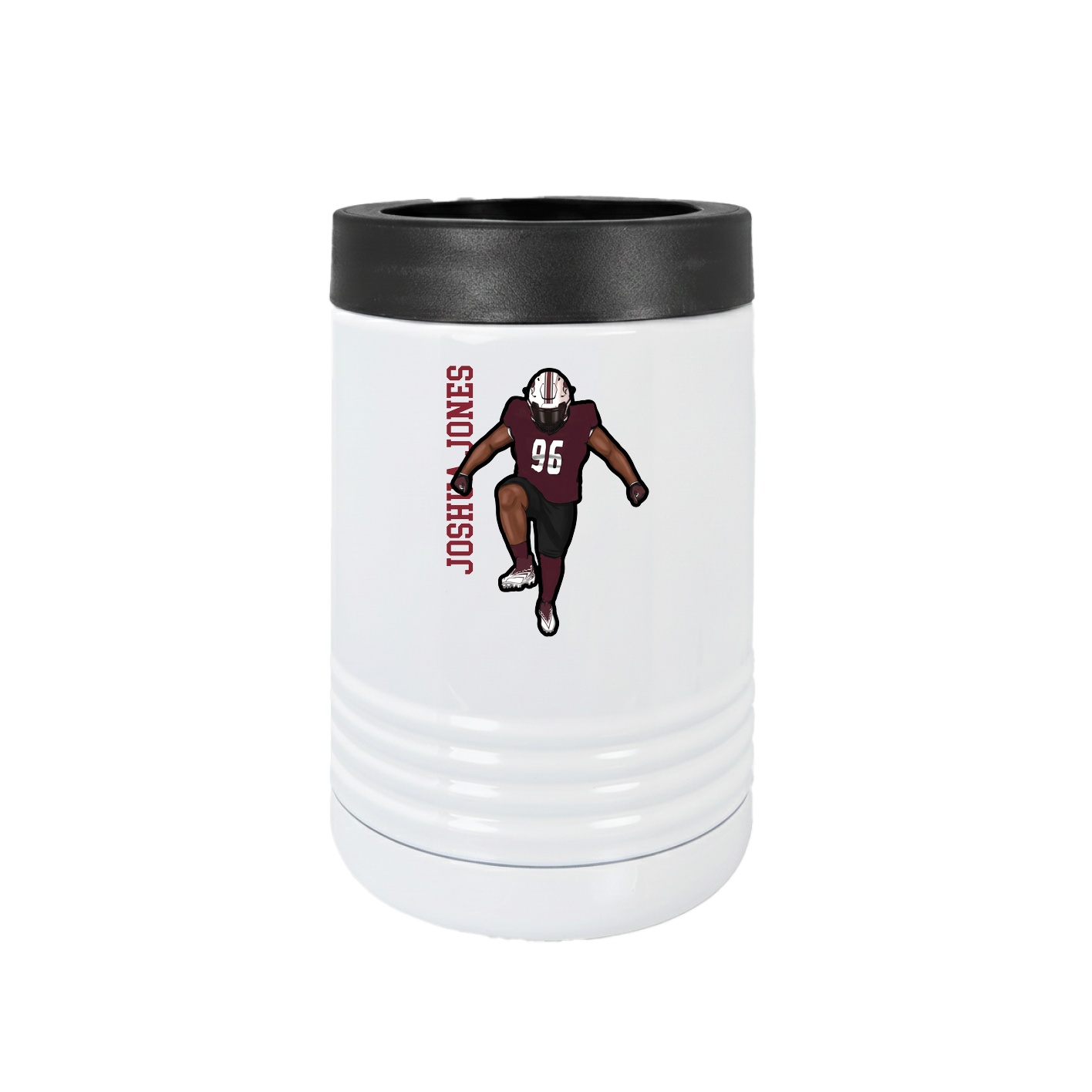 Beverage Holder — Name Vertical in White