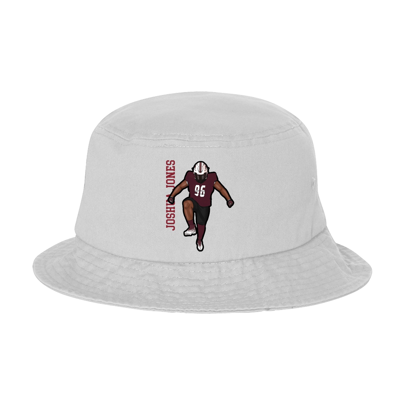 Bucket Cap — Name Vertical in White
