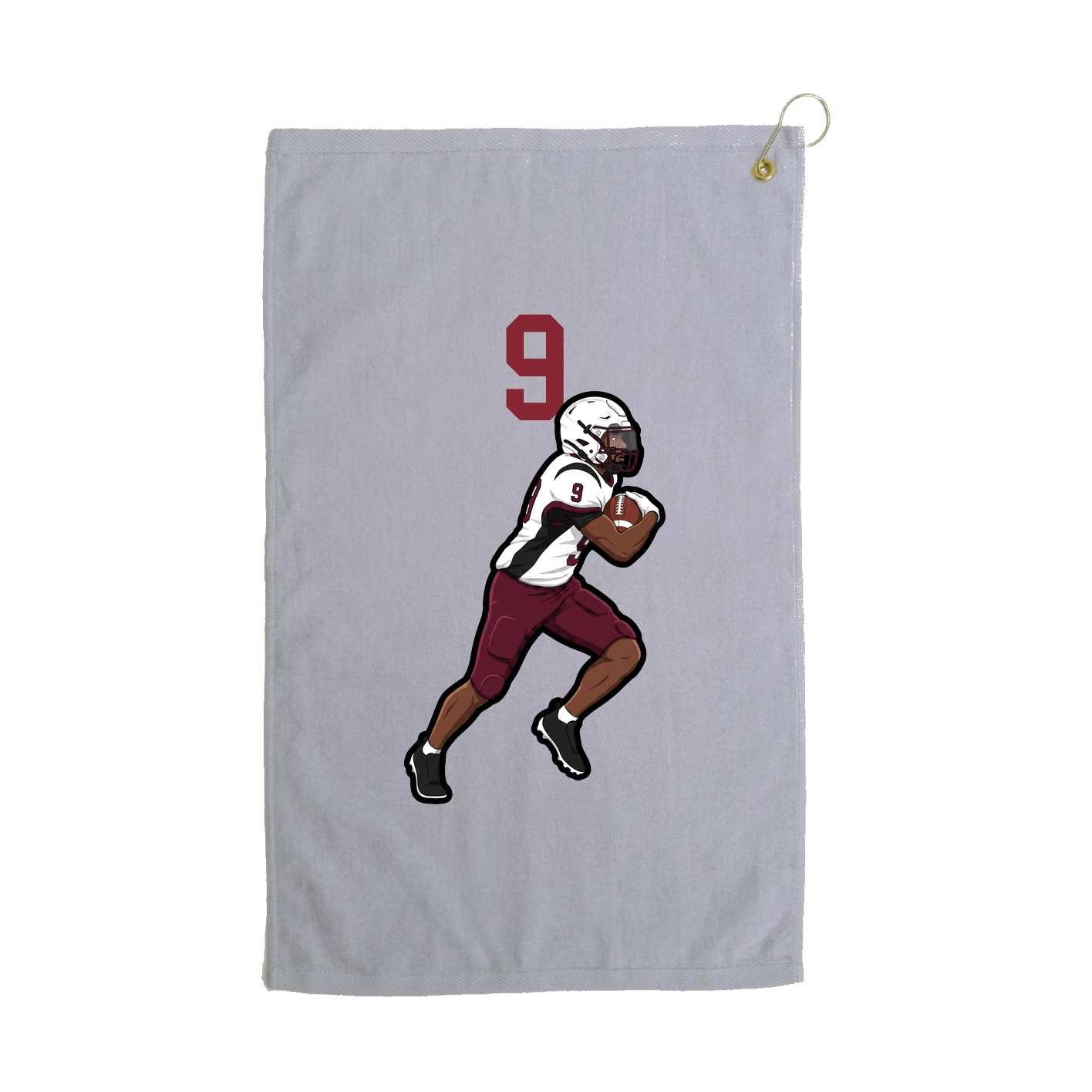 Golf Towel — Number Top in Grey