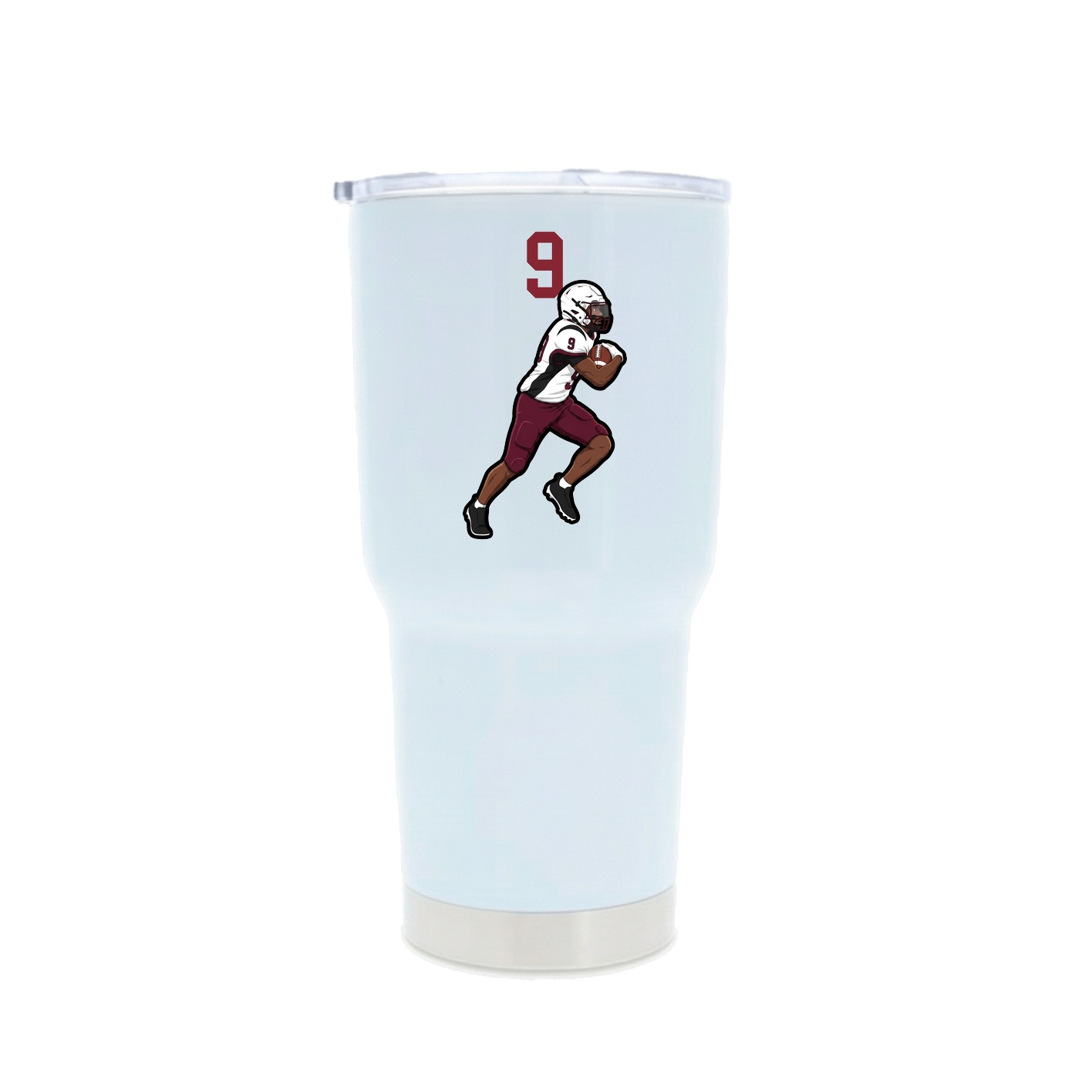 30oz Stainless Steel Tumbler — Number Top in White