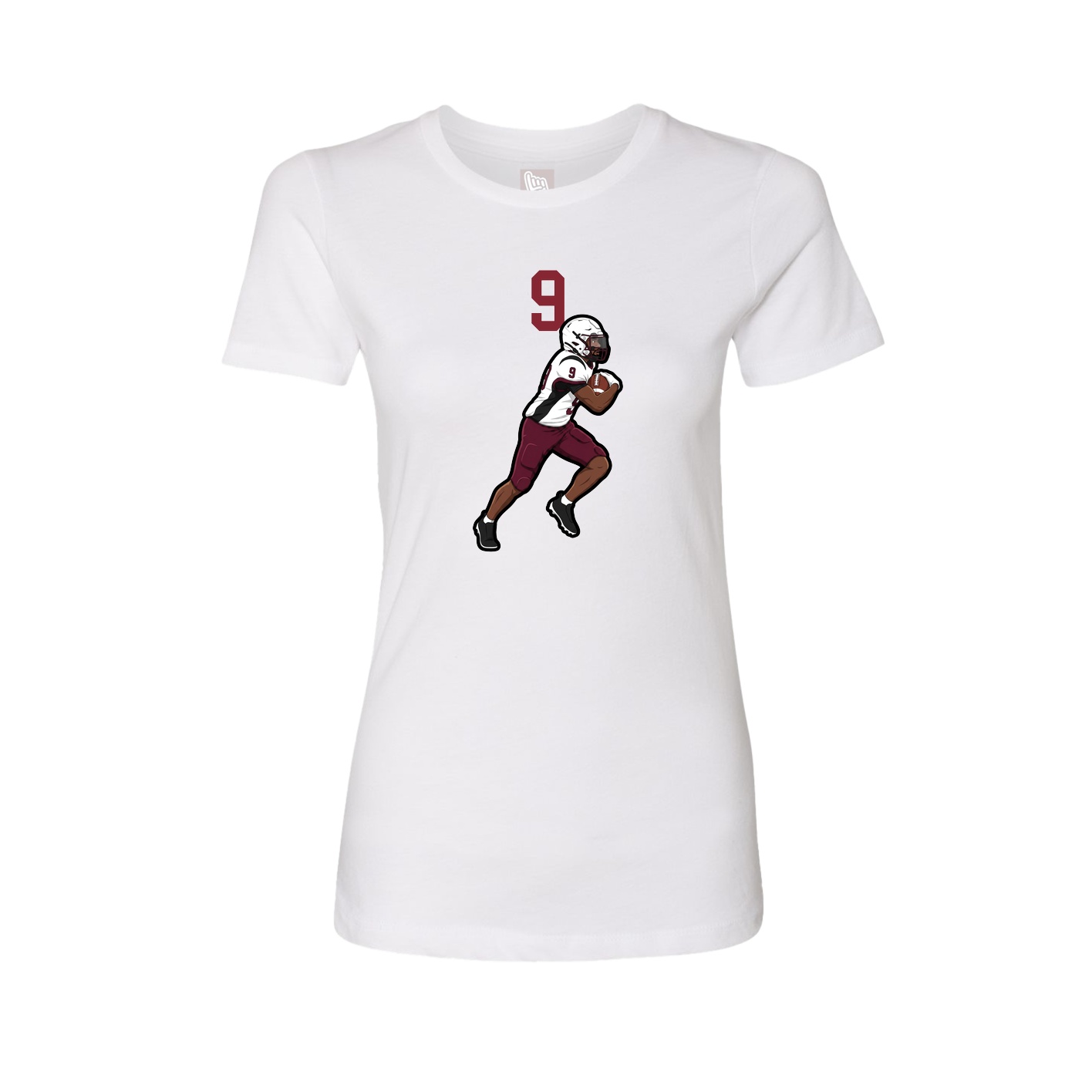 Womens Tee — Number Top in White