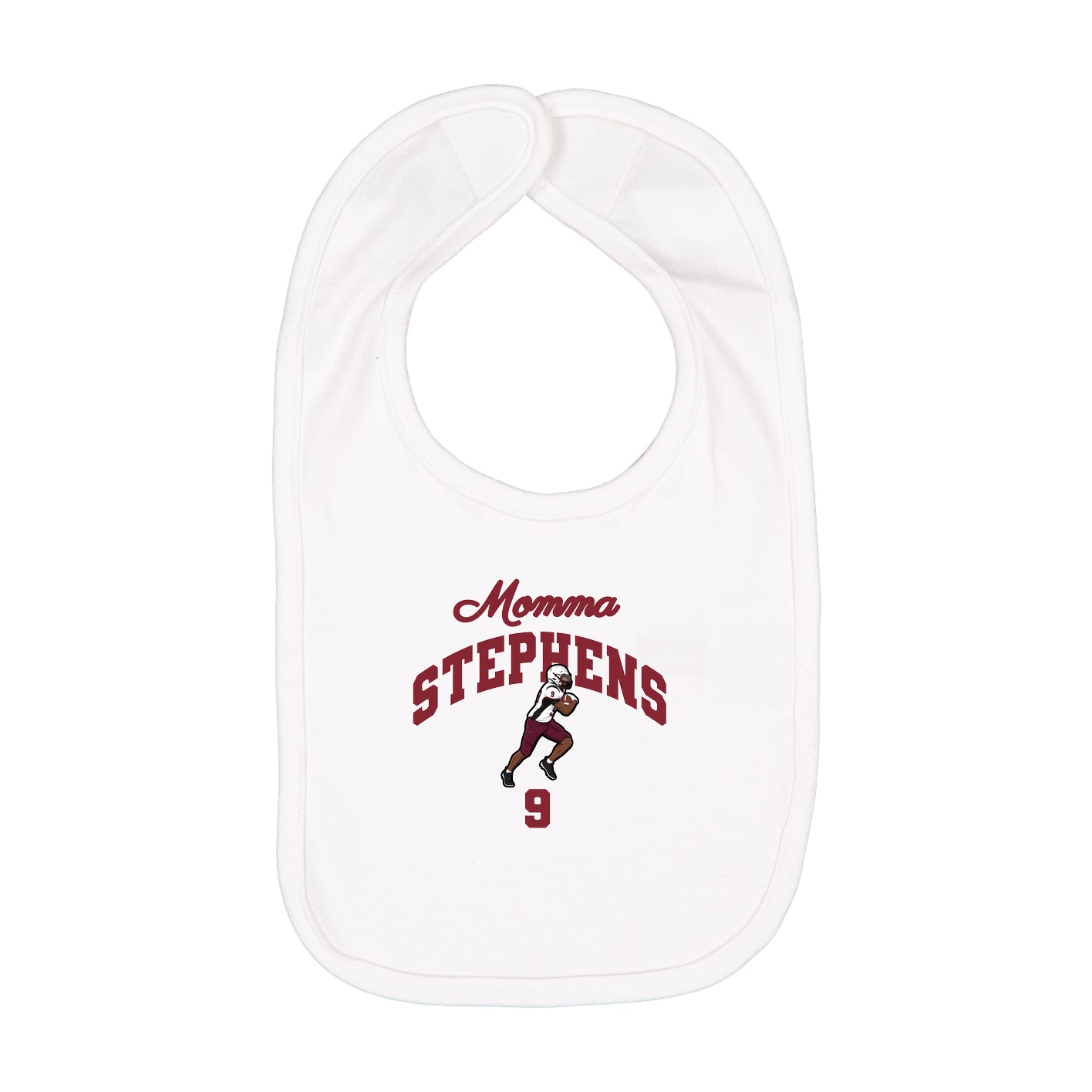 Infant Bib — Mothers Day Arch in White