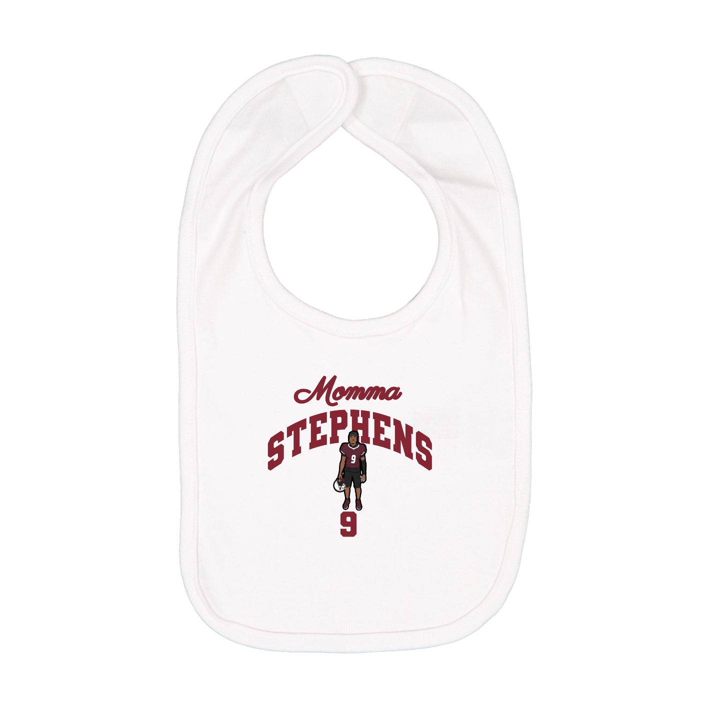 Infant Bib — Mothers Day Arch in White