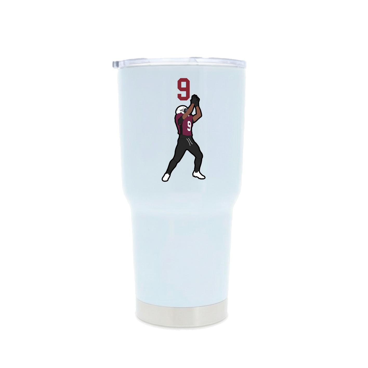30oz Stainless Steel Tumbler — Number Top in White