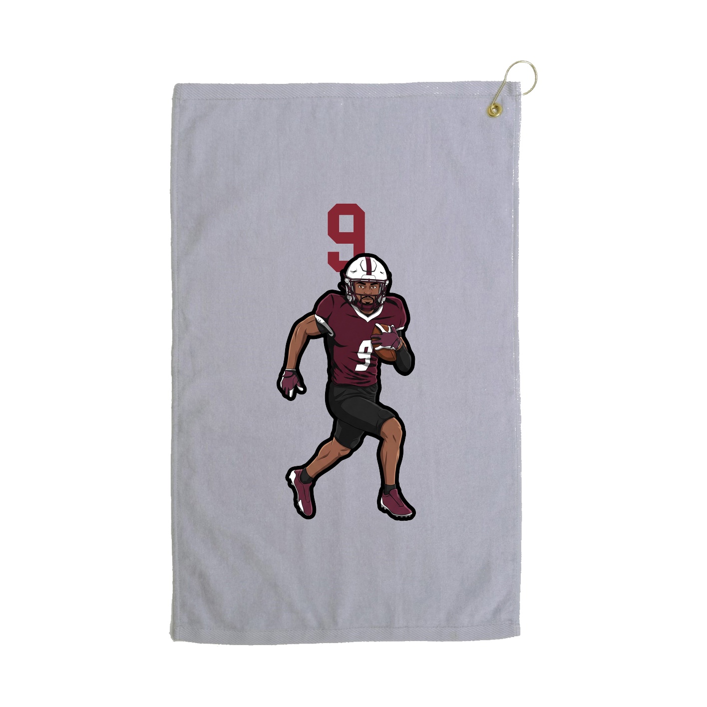 Golf Towel — Number Top in Grey