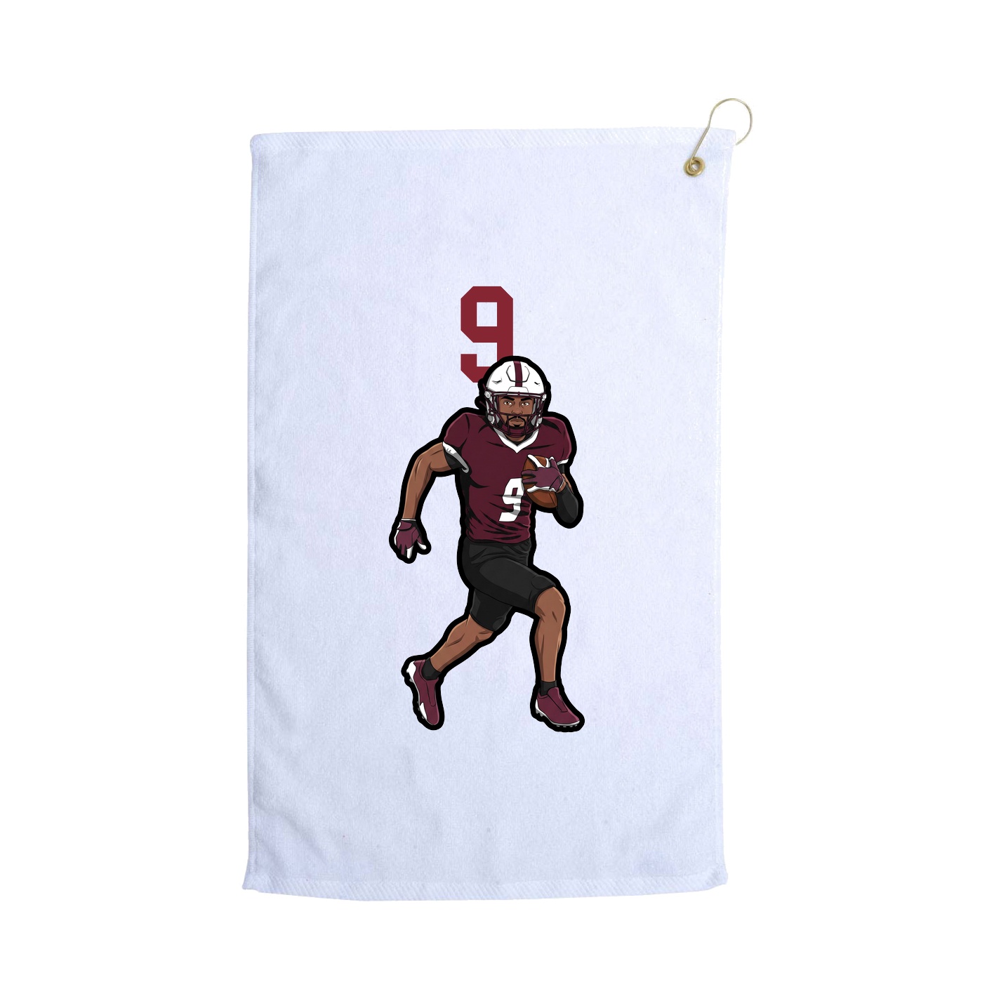 Golf Towel — Number Top in White