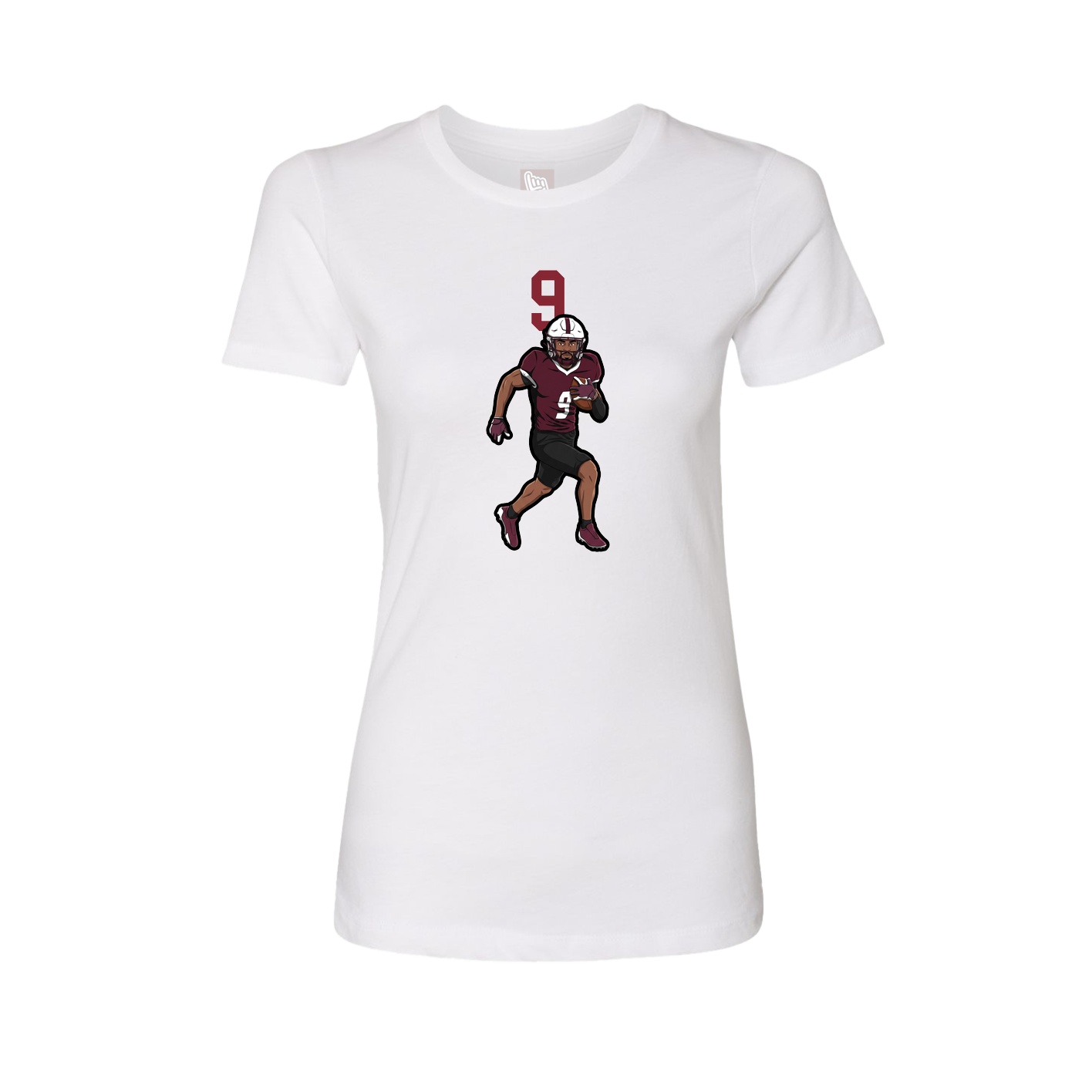 Fitted Women's Tee — Number Top in White