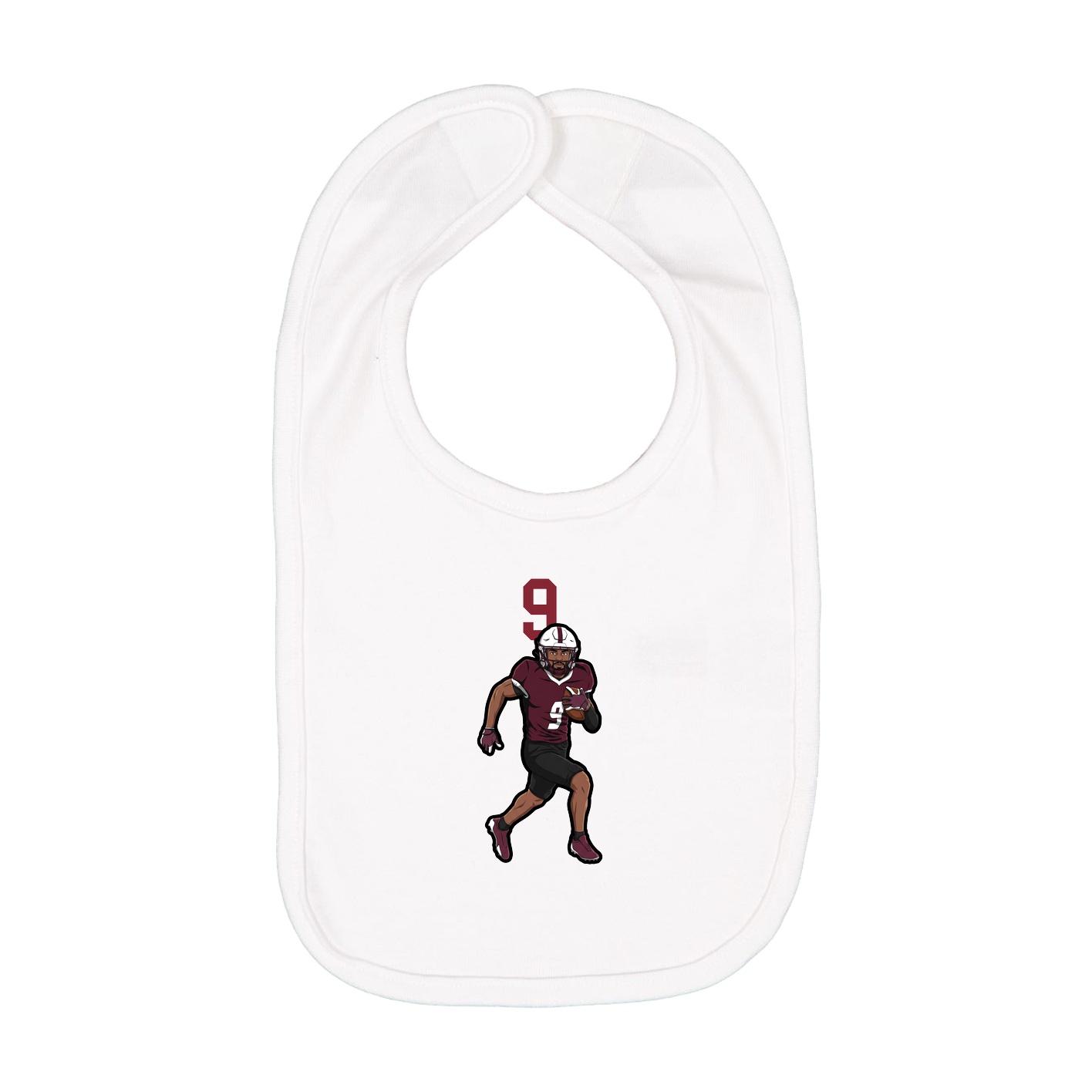 Infant Bib — Number Top in White