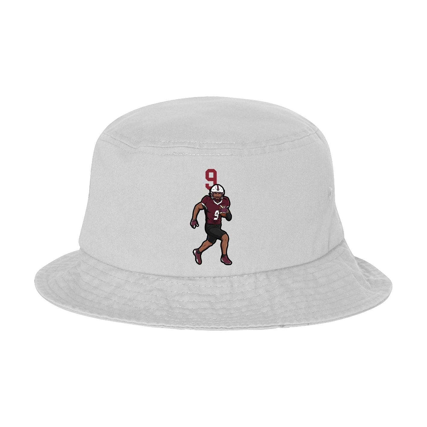 Bucket Cap — Number Top in White