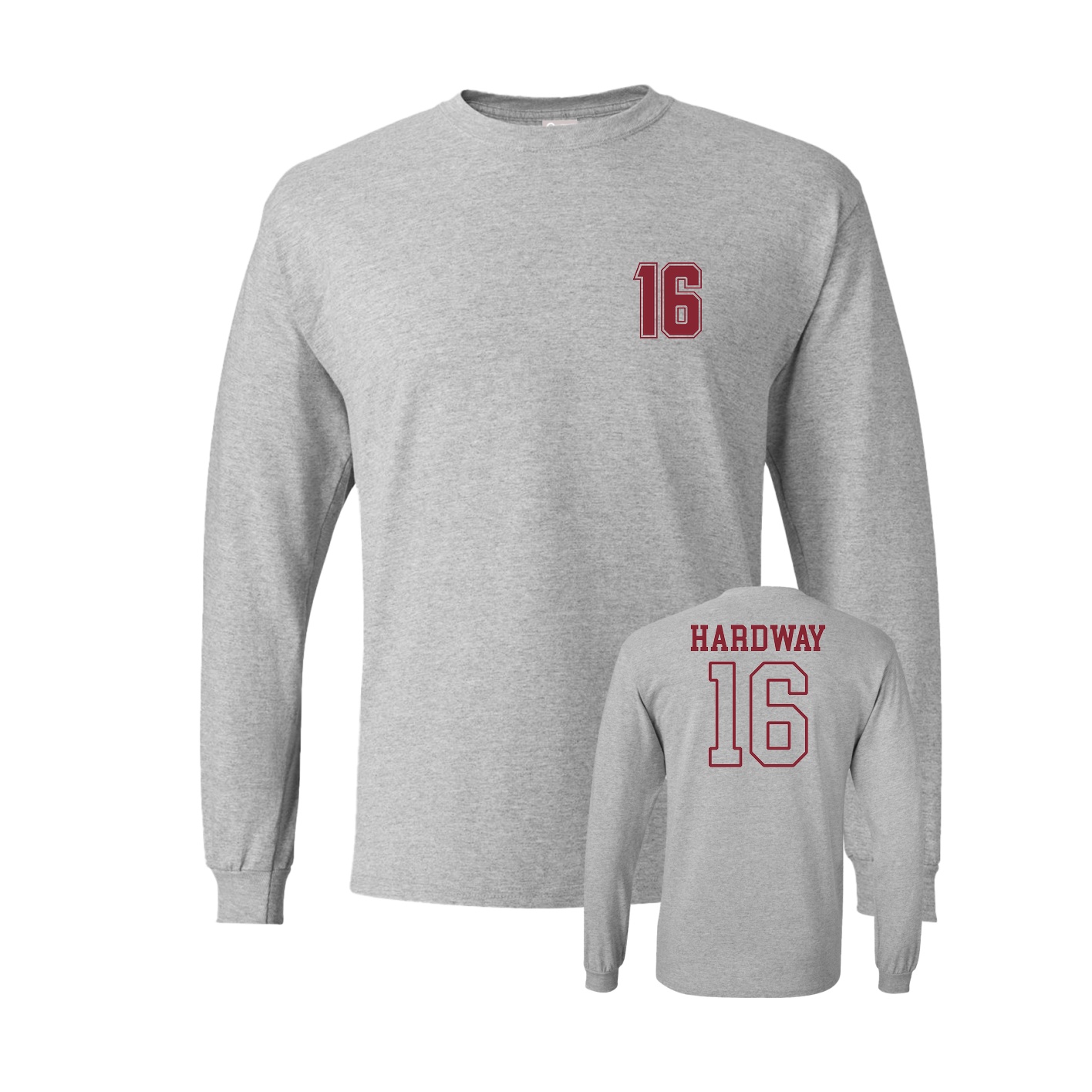 Long Sleeve Tee — Chest Back in Grey