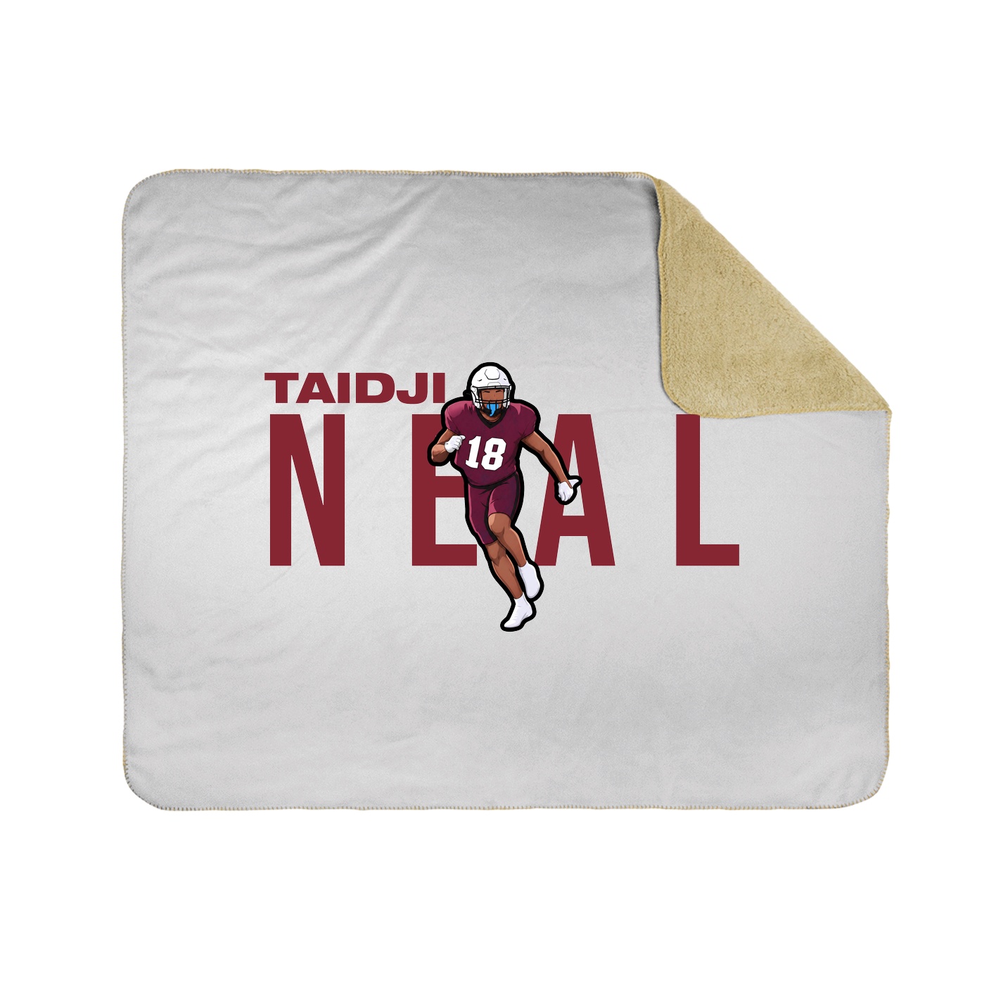 Throw Blanket — Player Name in White