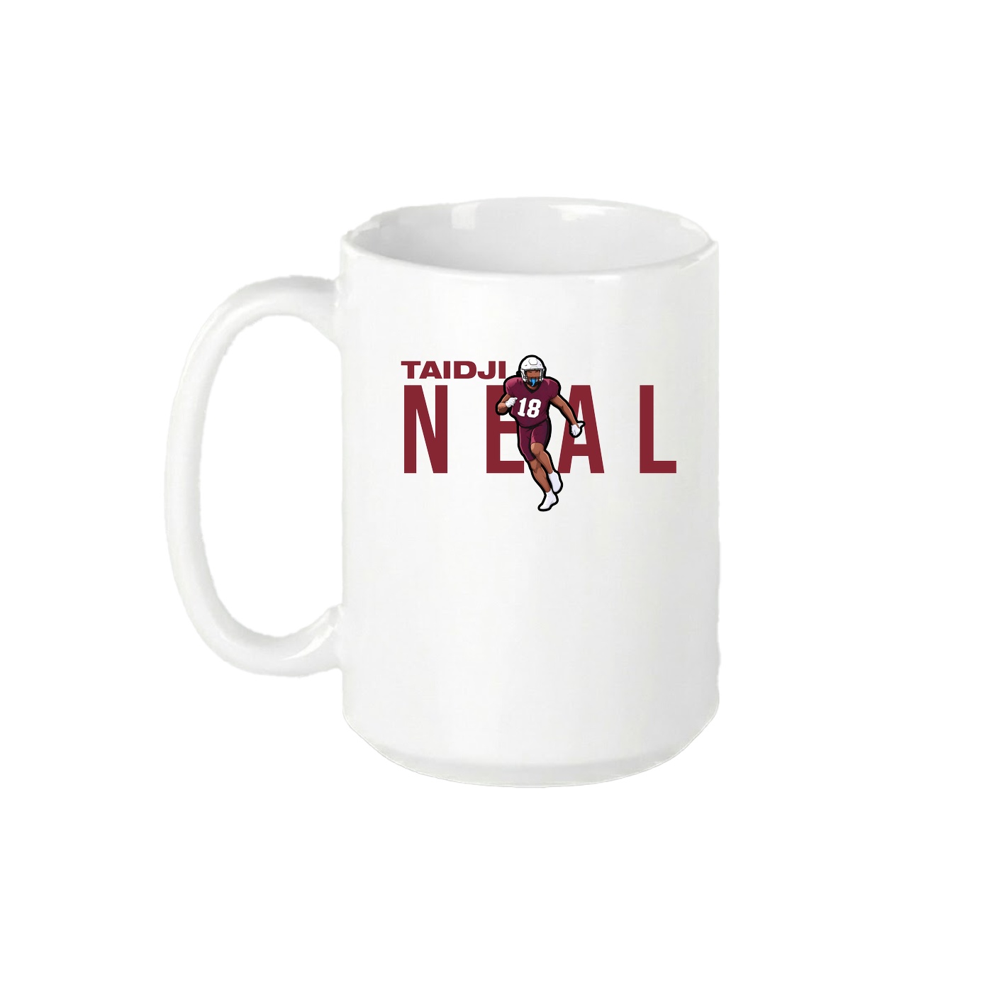 15oz Coffee Mug — Player Name in White