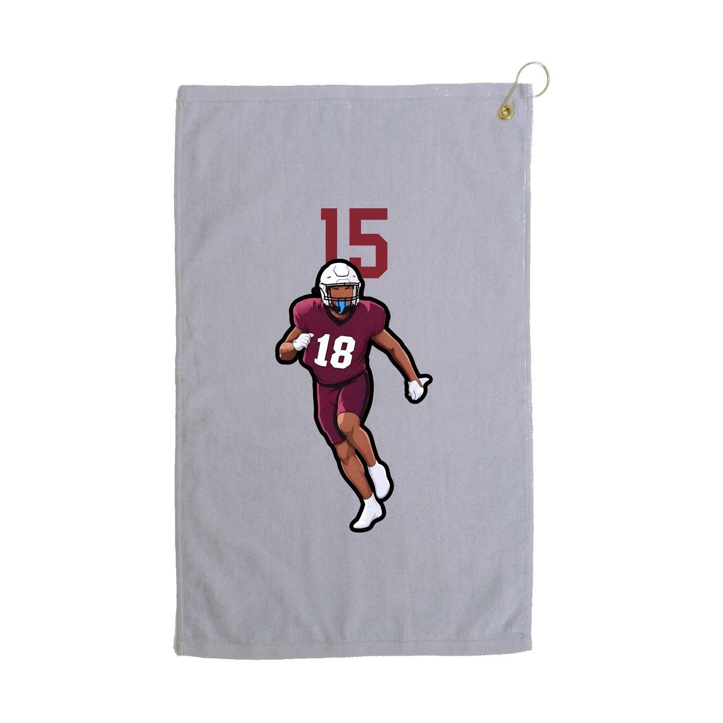 Golf Towel — Number Top in Grey