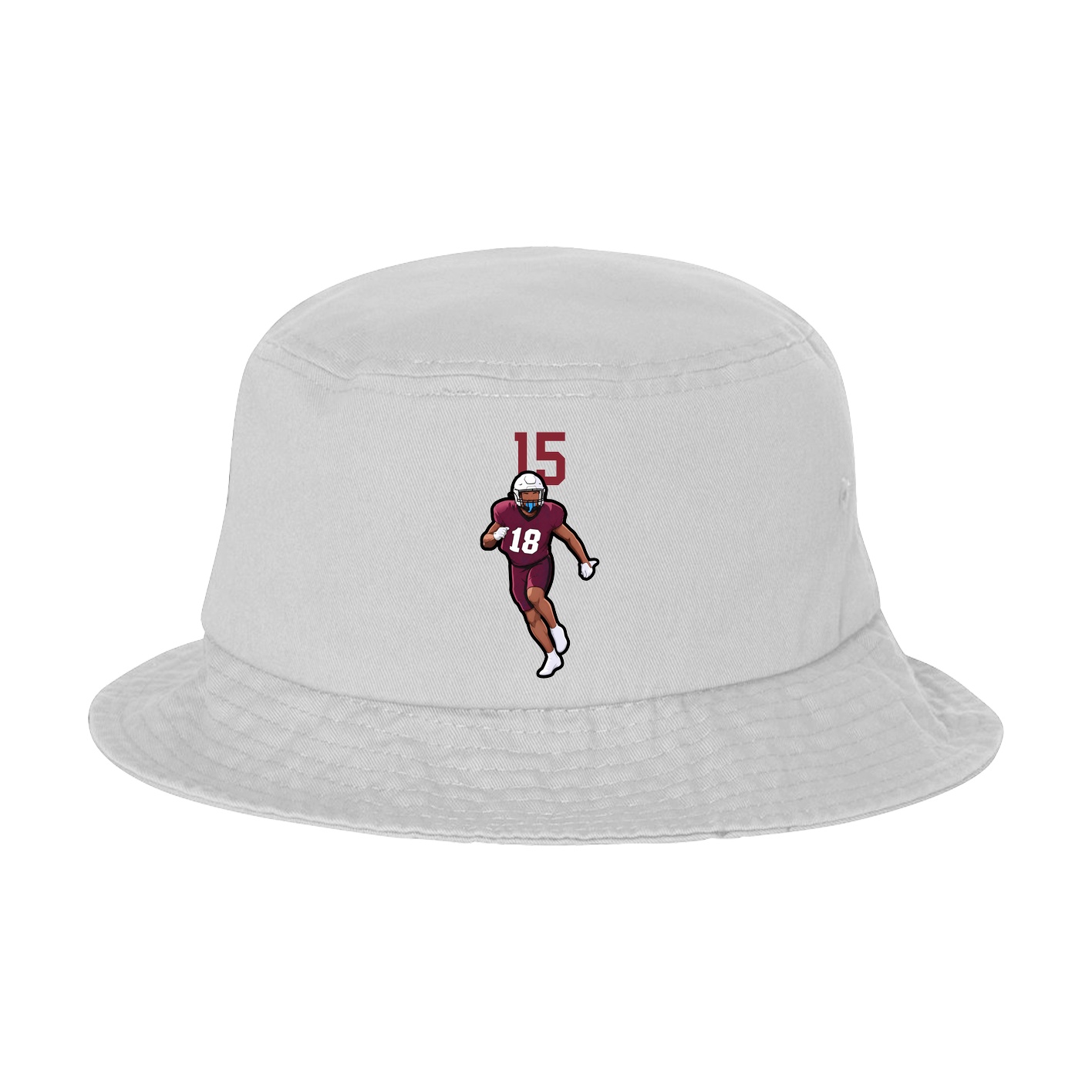 Bucket Cap — Number Top in White