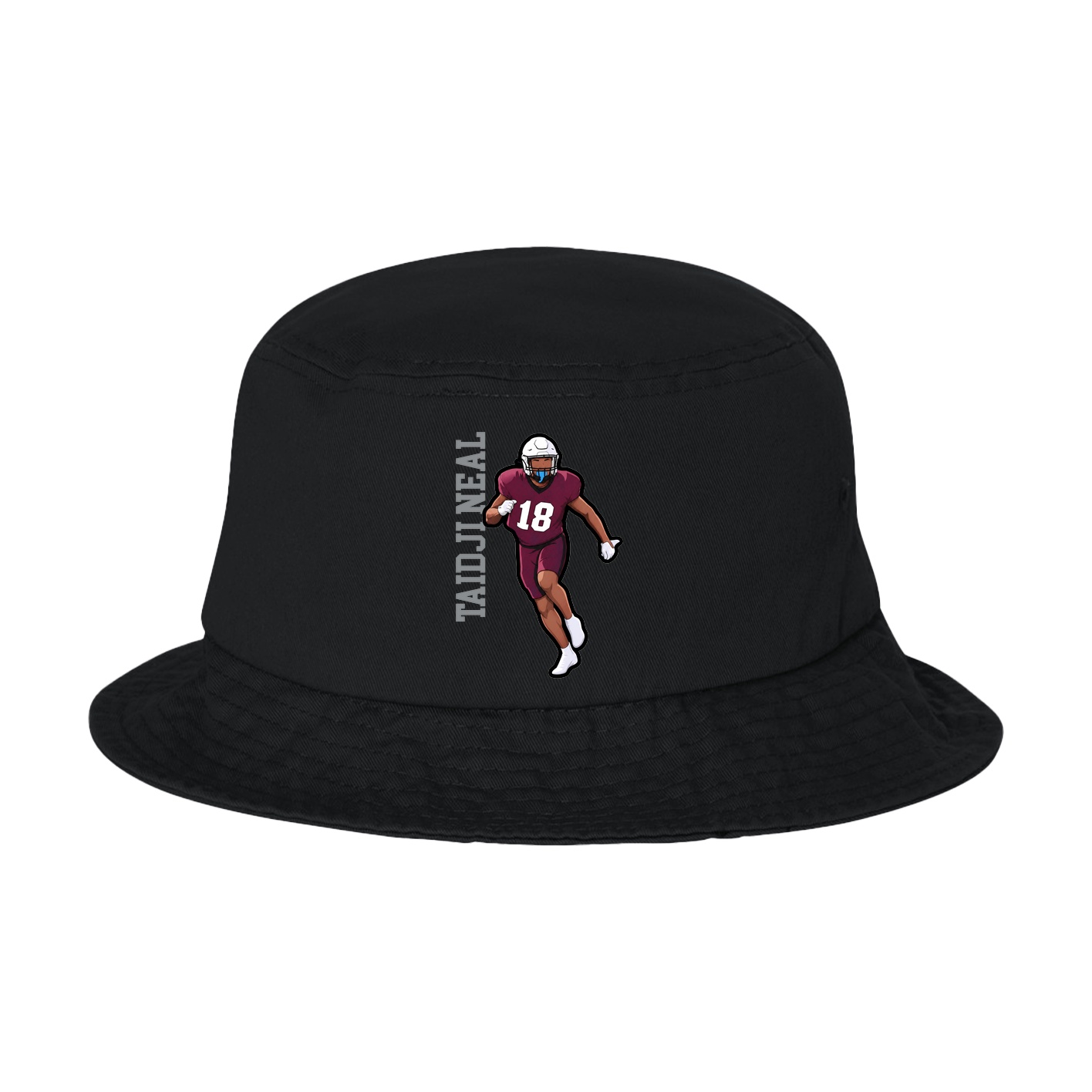Bucket Cap — Name Vertical in Black