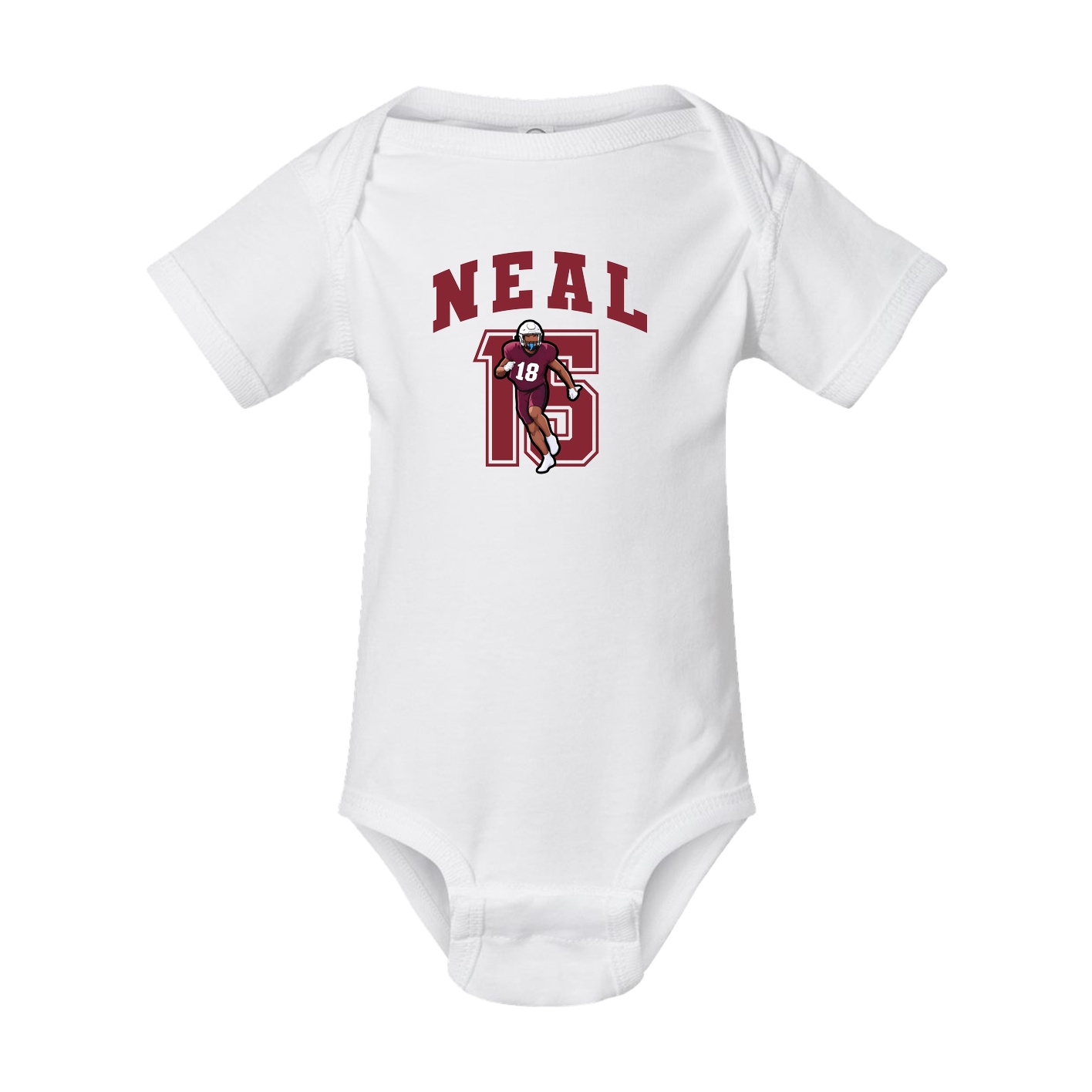 Baby Onesie — Number in White