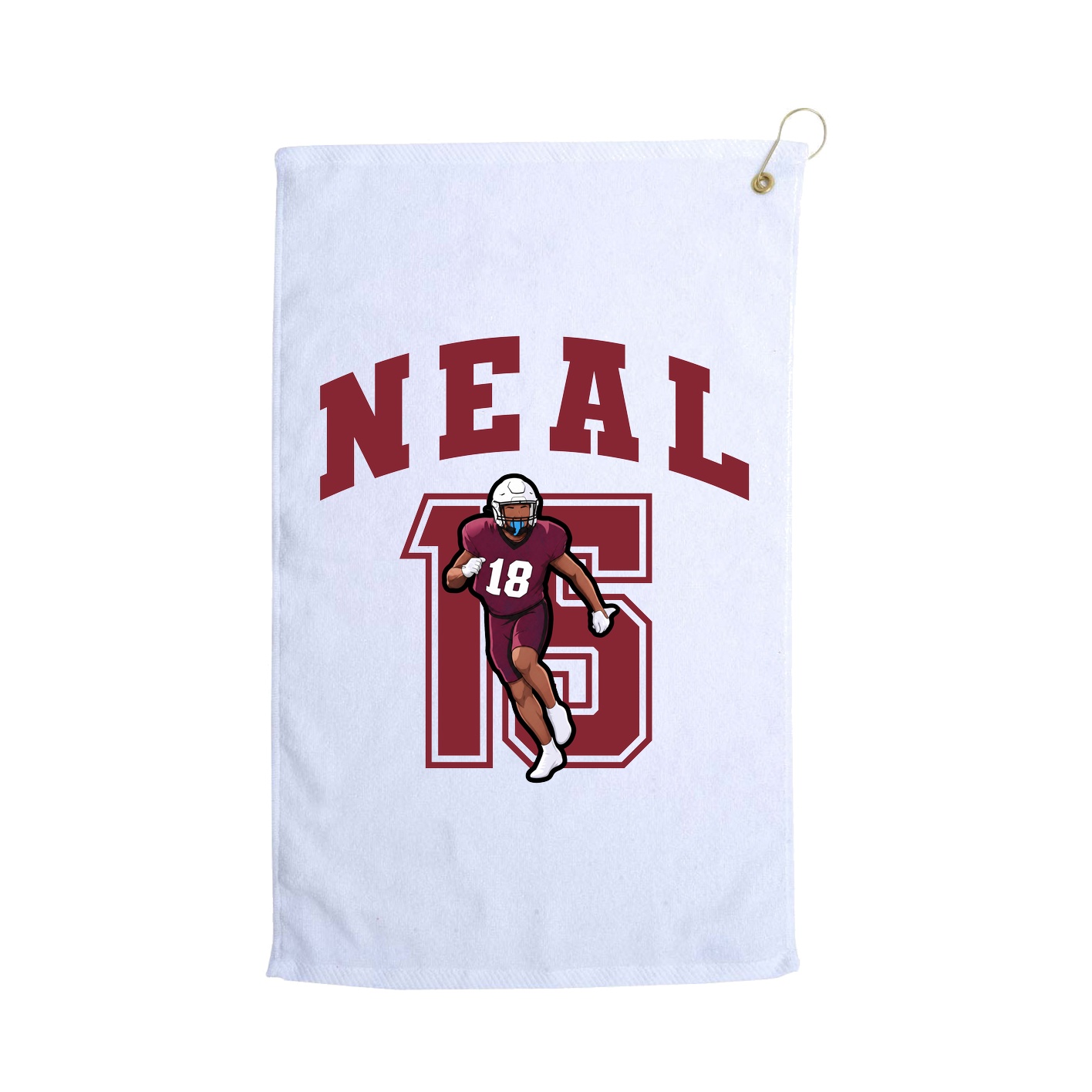 Golf Towel — Number in White