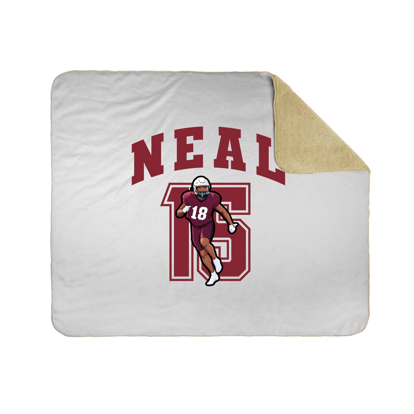 Throw Blanket — Number in White