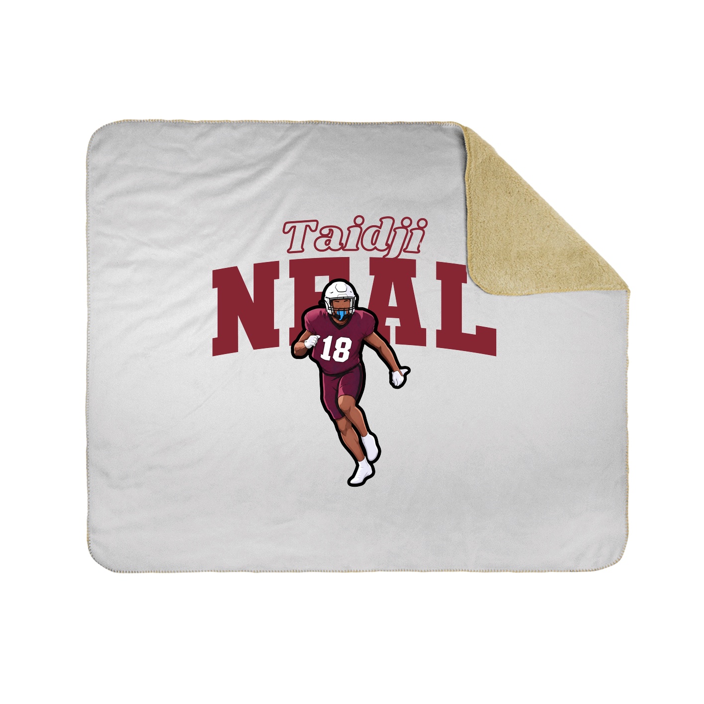 Throw Blanket — Name Arch in White