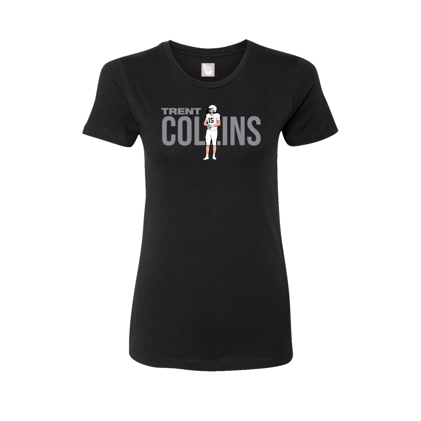 Fitted Women's Tee — Player Name in Black