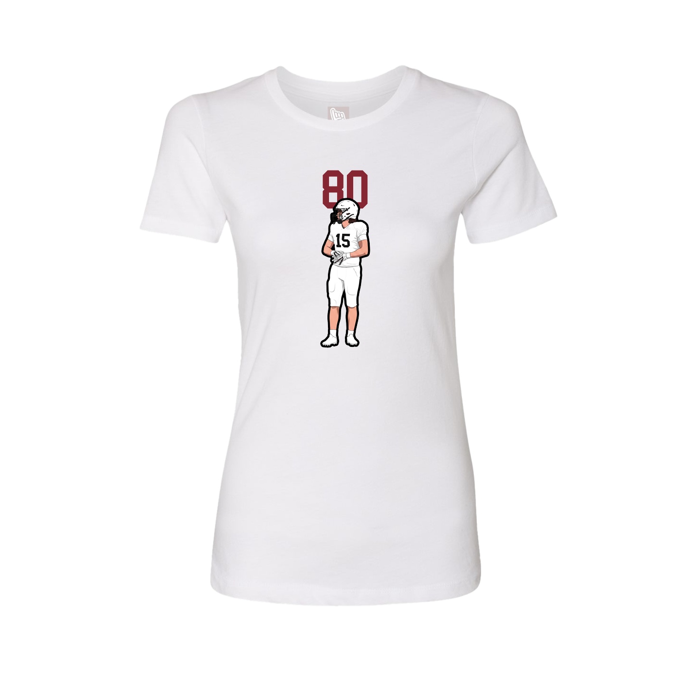 Fitted Women's Tee — Number Top in White