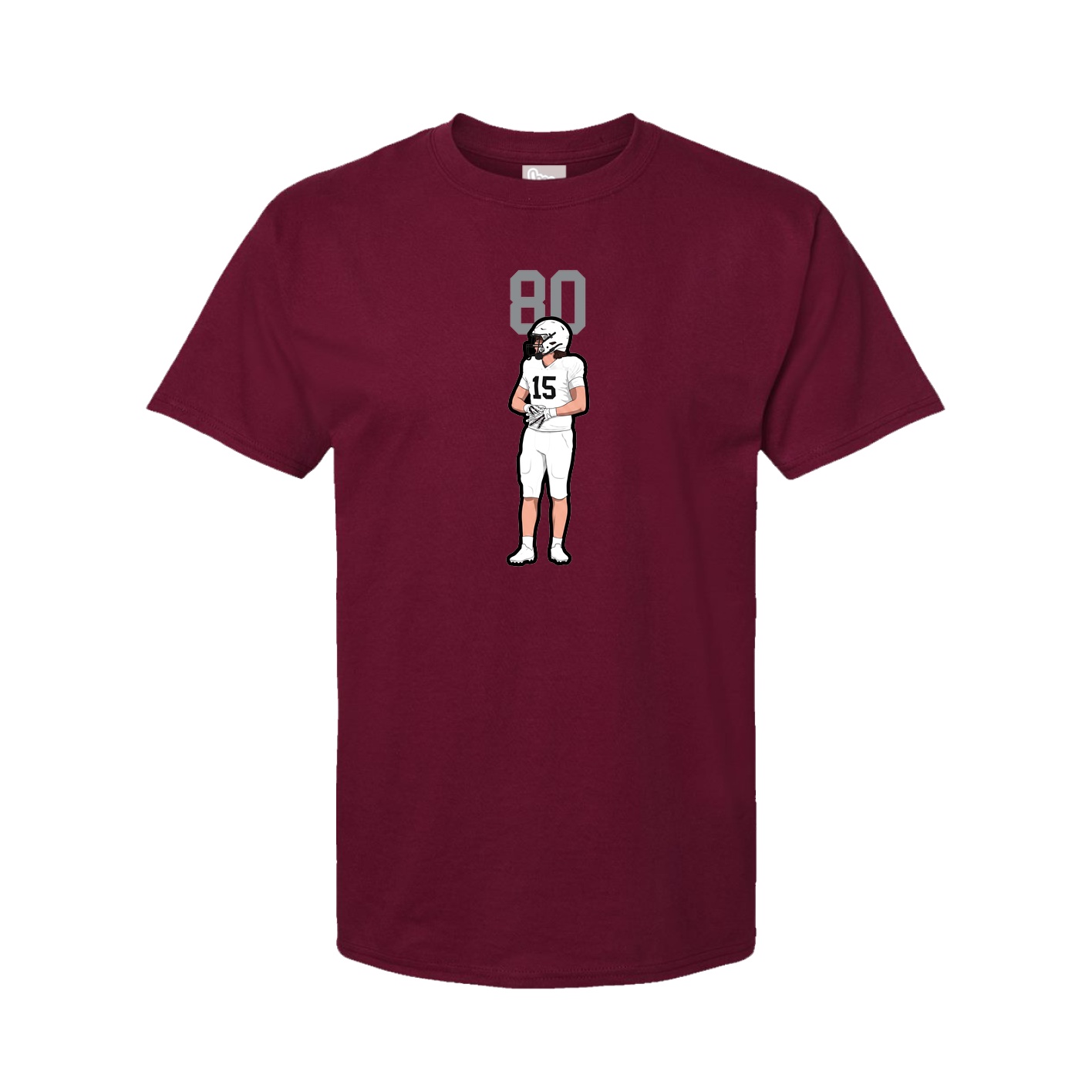 Youth Tee — Number Top in Cardinal