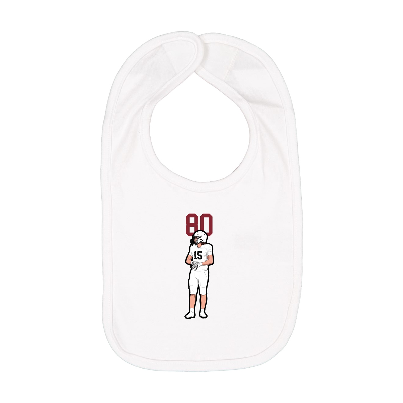 Infant Bib — Number Top in White