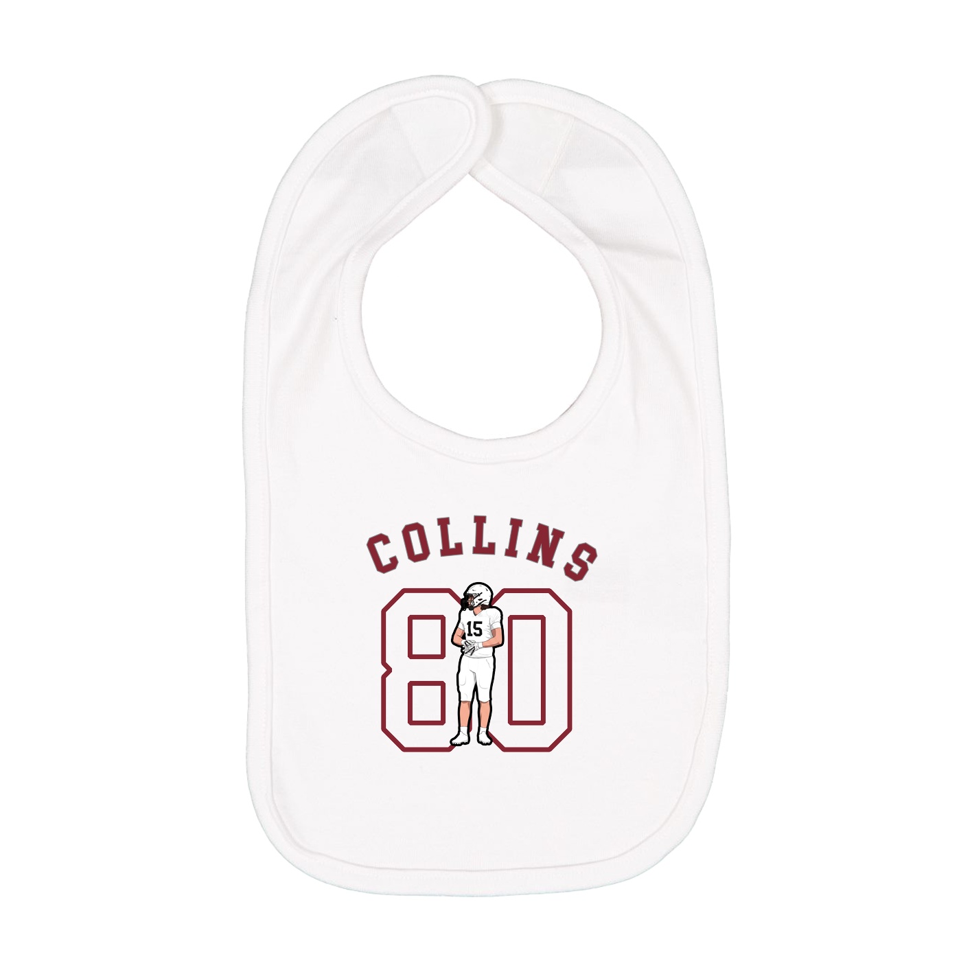 Infant Bib — Shirsey Arch in White