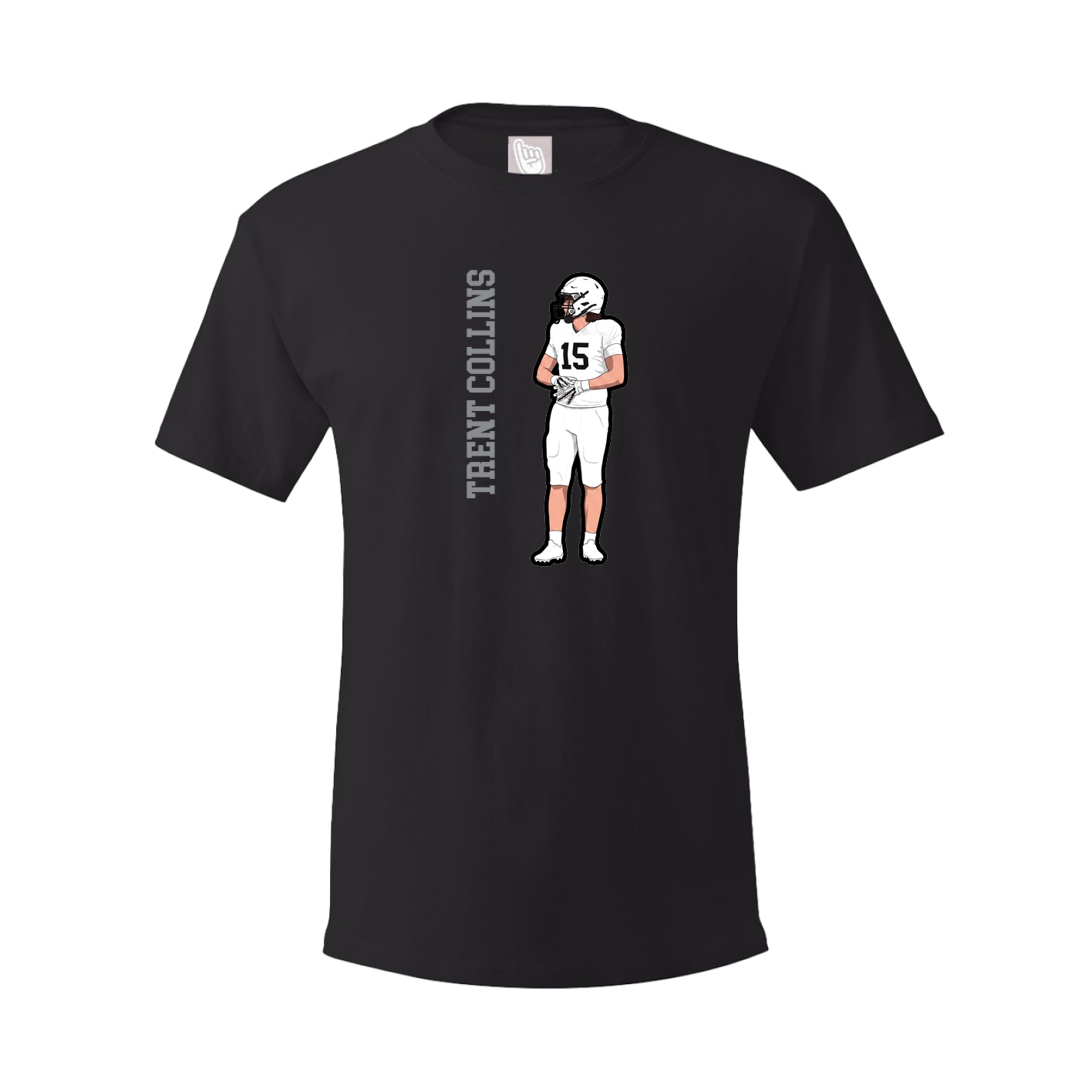 Youth Tee — Name Vertical in Black