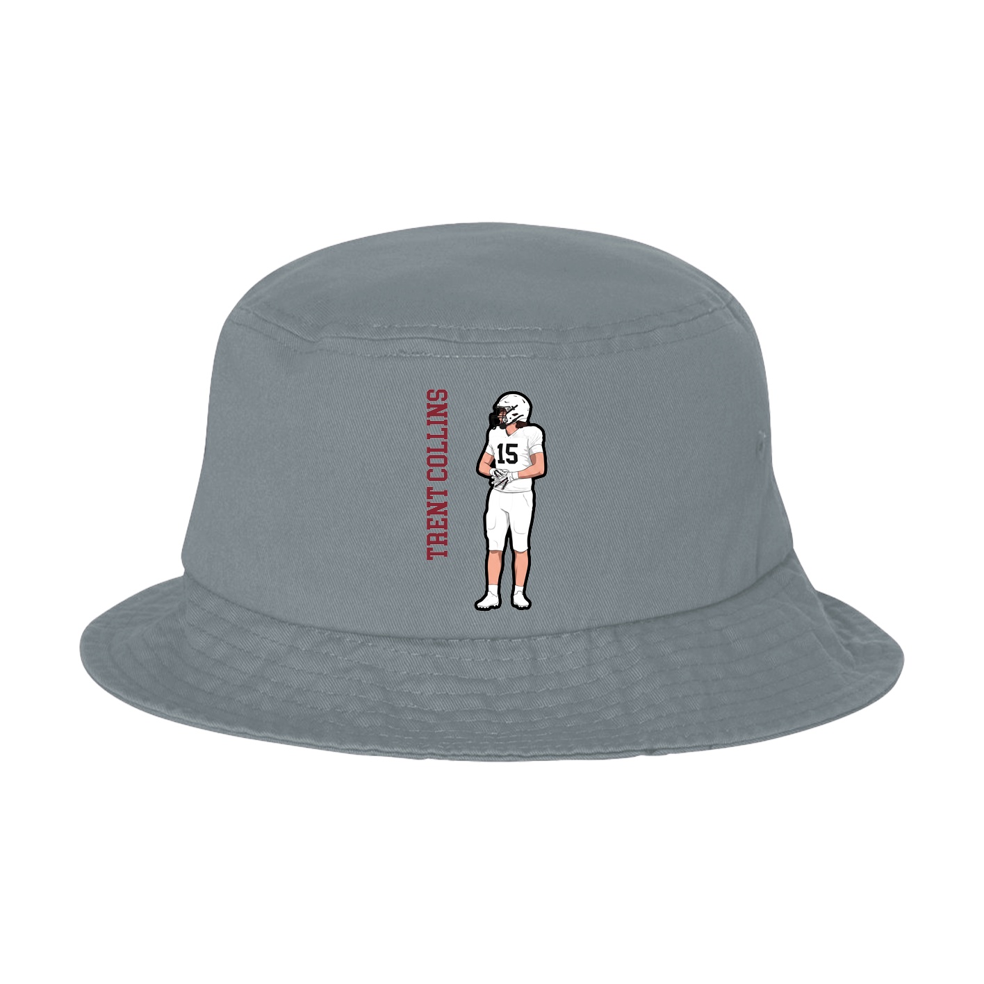 Bucket Cap — Name Vertical in Grey