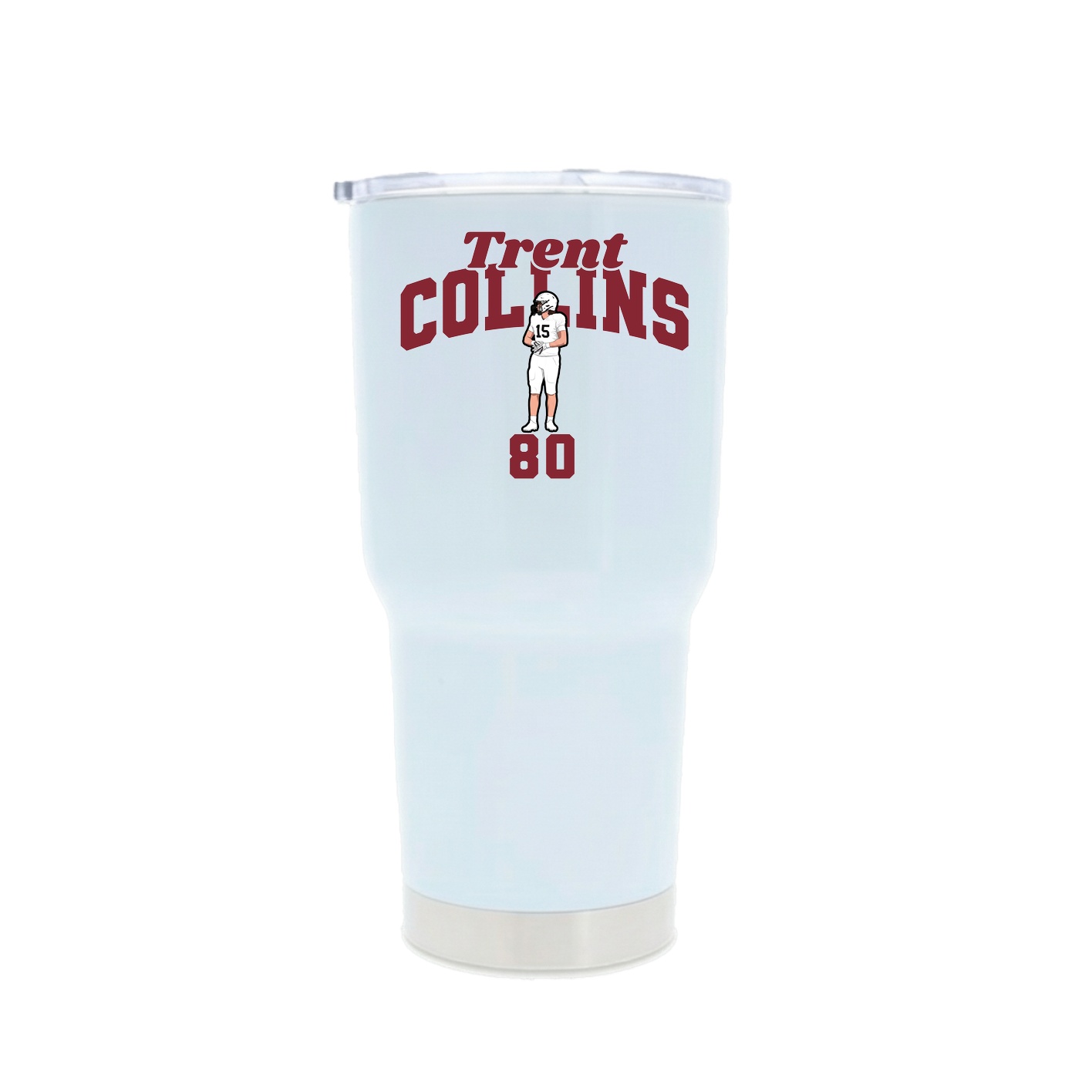 30oz Stainless Steel Tumbler — Signature Arch in White
