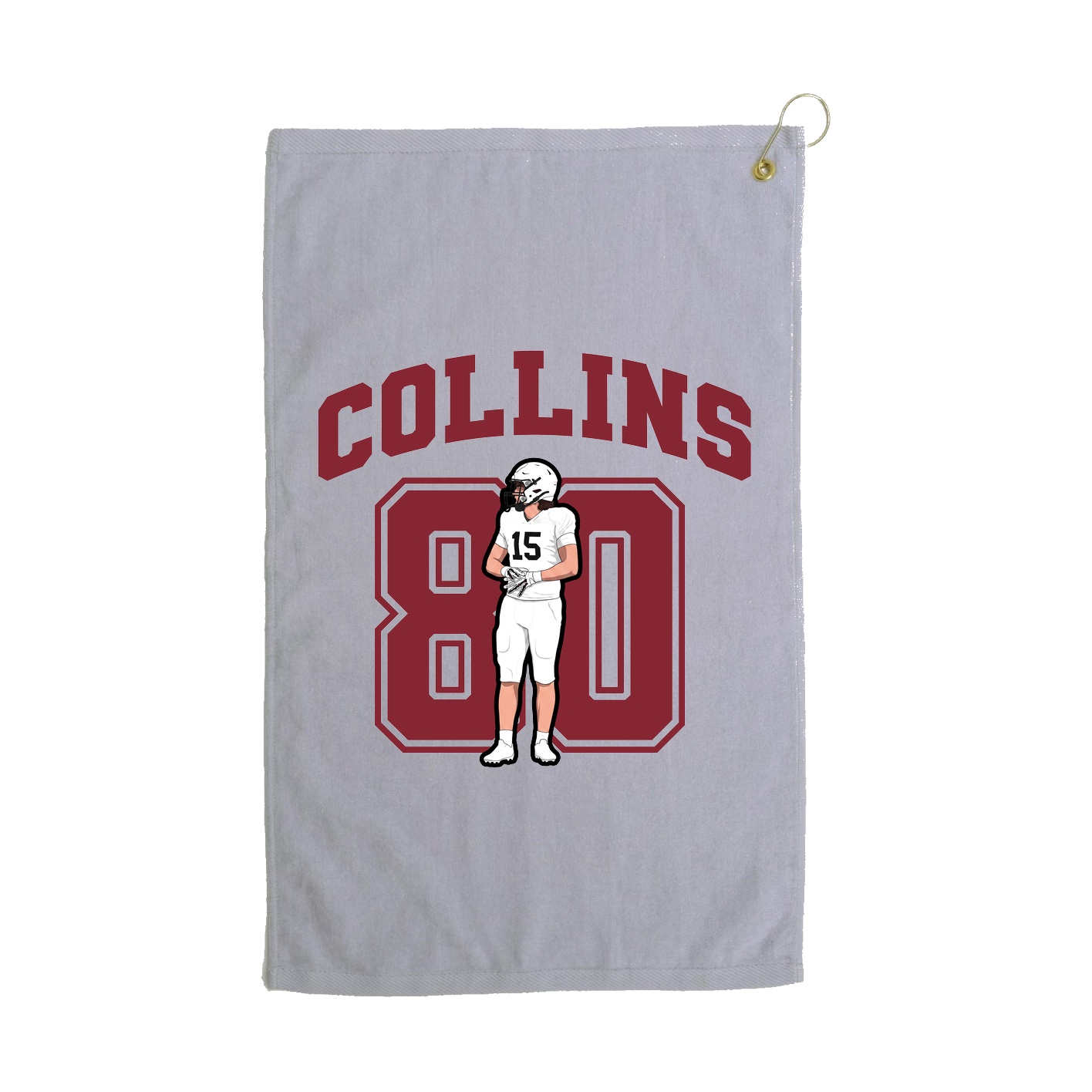Golf Towel — Number in Grey