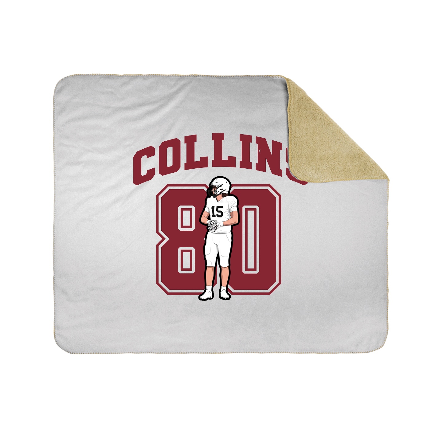 Throw Blanket — Number in White
