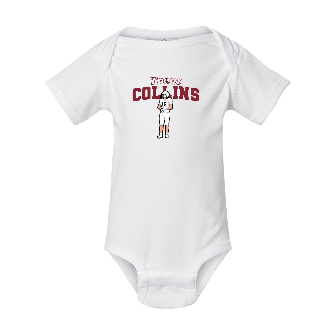Baby Onesie — Name Arch in White
